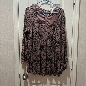 Indigo Thread Flowy Velvet Blouse